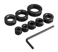 Anillo de Tope, ZoneYan Topes de Profundidad para Brocas, Tope Broca Taladro, Posicionador de Taladros, 8 pcs Anillo Posicionador con la Llave Hexagonal, 3-16 mm