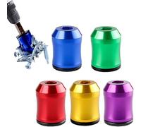 Anillo de tornillo magnético, 5 piezas, cabeza de destornillador universal, soporte magnético para puntas de destornillador magnético de 1/4 de pulgada y 6,35 mm y puntas de potencia, soporte de