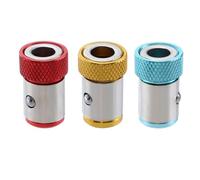 Anillo de tornillo magnético, anillo magnético con cabeza de destornillador | Soporte de punta de destornillador de acero inoxidable,Magnetizador de punta de anillo magnético incorporado para