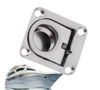 Anillo De Tracción Cuadrado De Acero Inoxidable - Accesorio De Hardware Marino De Montaje Empotrado | Mango De Anillo De Amarre Invisible Para Yates, Barcos, Kayak Y Muelles | Diseños Resistentes A La