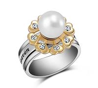 Anillo de urna de flores para cenizas Sostenga a sus seres queridos Una pieza de mi corazón vive en el cielo Anillo de urnas de joyas de cremación para mujeres, 6