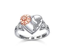 Anillo de urna de plata de ley S925 para cenizas, recuerdo de corazón, joyería conmemorativa de cremación para mujeres, Metal, Zirconia cúbica