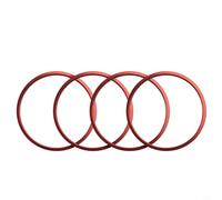 Anillo de ventilación exterior 4 x aire interior rojo para Toyota para tacoma 2016-2022, cubierta de ventilación de aire acondicionado, kit de accesorios de estilo de tablero