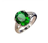 Anillo de zirconia verde para mujer joyería de mujer anillo comprometido de anillos cadena hombres, 10, Metal, Sin piedras preciosas