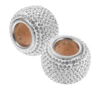 Anillo Decorativo de Reposacabezas para Coche Cobre y Rhinestone Blanco | Desmontable, Cómodo, Lavable, Instalación Fácil, para Asiento de Coche, Estilo Fashion y Estético