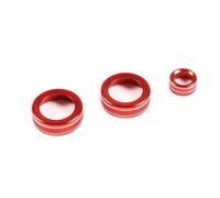 Anillo Decorativo Para Perilla Ajuste Espejo Retrovisor Aire Acondicionado Automóvil Aleación De Aluminio Para Toyota Para Hilux 2015-2022(Red)