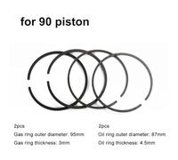Anillo del pistón Anillos de pistón de repuesto confiables for compresores de aire. Diseñados for cilindros de 55 a 95 mm, incluidos los de la serie FS. Anillo del pistón del cilindro neumático,(4pcs