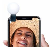 Anillo Del Teléfono Luz LED Selfie Fill Lights - Clip On Cámara Portátil, Soporte Para Móvil, Laptop Y Ordenador | Luz De Anillo Recargable Con 4 Niveles De Brillo Ajustables Para