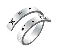 Anillo del Zodiaco para Mujeres y Hombres,Kucheed Grabado de Acero Inoxidable,Moda Tamaño de Constelación Anillos Abiertos Ajustables,Horóscopo,Astrología,Declaración,Joyería,Regalo de Cumpleaños