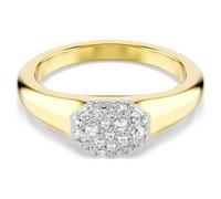 Anillo Dextera, Tallas mixtas, Blanco, Baño tono oro 60