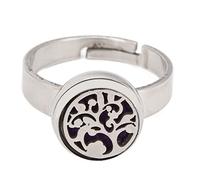 Anillo Difusor de Aceite Esencial, Anillo de Acero Inoxidable con Apertura Ajustable, Anillo de Aceite Esencial de Aromaterapia, Joyería Portátil, Anillo Difusor de Aromaterapia para Mujeres(Tipo 2)