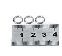 Anillo Dividido a presion, Conector senuelo, Cebo, Anillo Dividido Doble circulo, Aparejos de Pesca, Kit Surtido de Anillos divididos Pesca, Acero Inoxidable Resistente para senuelos(10#-50 pcs)