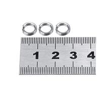Anillo dividido a presion, conector senuelo, cebo, anillo dividido doble circulo, aparejos de pesca, kit surtido de anillos divididos pesca, acero inoxidable resistente para senuelos(9#-50 pcs)