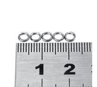 Anillo Dividido a Presión para Aparejos de Pesca Duraderos de Acero Inoxidable para Señuelos Mejorados, 7 Tamaños, 50 Uds. (4# 1 Paquete de 100 vendidos)