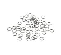Anillo dividido de doble bucle de acero inoxidable con función de broche para conexión de señuelos de pesca y tareas de aparejo (14,5 mm)