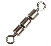 Anillo dividido de tres vías de acero inoxidable para señuelos de pesca, conector resistente para aplicaciones de aparejo y terminales(3#)