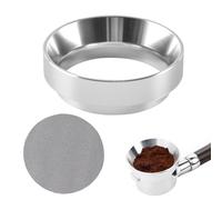 Anillo Dosificador Cafe, 51mm Embudo Dosificador Magnético Anillo de Embudo Dosificador y Puck Screen, Compatible con Portafiltro 51mm, Embudo Cafetera Accesorios Para Máquinas de Café para Barista