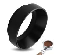 Anillo dosificador de café de aluminio de 49 mm, anillos dosificadores magnéticos de polvo, accesorio para cafetera de embudo de dosificación de espresso, adecuado para perfiles de 49 mm (negro)