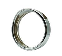 Anillo embellecedor decorativo para visera de faro de motocicleta de 5,75" compatible con Harley Sportster XL 883 1200 Dyna Softail FXST FXSTB Parrilla para Faros Delanteros(Chrome)