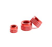 Anillo embellecedor para botón de ajuste de volumen de audio y perilla de aire acondicionado rojo para X5, X6, E70, E71, F15 y F16 (2014-2018)