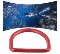 Anillo en D para cinturón de peso con alambre de 6 mm de grosor, material de aluminio adecuado para buceo y uso de hebilla de mochila (rojo)