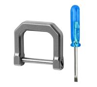 Anillo en forma de D de titanio con grillete de tornillo y destornillador, anillos en D para llavero de coche