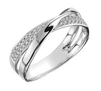 Anillo en X con personalidad, anillo cruzado, diamante simulado, circonita, anillo de compromiso, anillos de boda para mujeres, joyas regalos