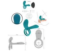 Anillo fálico vibrante con mini estimulador del clítoris pequeño vibrador de ...