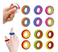 Anillo Fidget Sensorial para niños y adultos, anillo antiestrés para aliviar la ansiedad y apoyar el TDAH. Juguete Sensorial de Ayuda al Autismo, Ideal para Escuela y Oficina. Juego de 12 piezas