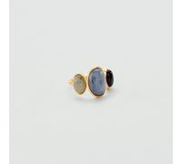 Anillo Fino La Riviera - Azul / Oro - Aleación metal con baño de oro 750/1000 - Talla : 56 - Agatha Paris