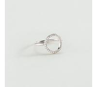 Anillo Fino Rin3rondou - Plateado - Circonita - Plata de ley 925/1000 con baño de rodio - Talla : 56 - Agatha Paris