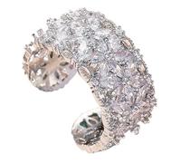 Anillo Floral, Anillos De Zirconia Cúbica | Anillos De Dedo De Moda Estética Para Las Mujeres | Las Mujeres De La Joyería Accesorios Para El Uso Diario, Día de San Valentín, Consulte la descripción,