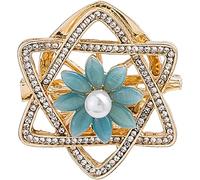 Anillo for bufanda, broche for, floral creativo con hebilla anudada de seda for mujer