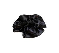 Anillo for el cabello de intestino grueso plisado de doble capa de color satinado - Banda de goma elástica for el cabello de color sólido de alta calidad, accesorios for el cabello(black)