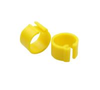 Anillo for pie de Paloma y pájaro, 100 Uds. De diámetro interior 8mm, diez colores sin texto, peso ligero, libertad acción, anillo for aves corral para aves de corral, pavo, pato, ganso(Yellow 100pcs)