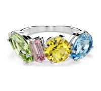 Swarovski Anillo Gema, Tallas mixtas, Multicolor, Baño de rodio
