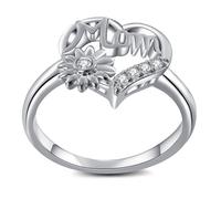 Anillo genérico de cobre con circonita corazón para mamá, madre, hermana, día de la madre, cumpleaños, bodas, anillos de trucos, 10, copper, Sin piedras preciosas