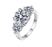 Anillo geométrico de plata de ley galvanoplastia con personalidad europea y americana, 20(th), Metal