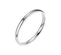 Anillo geométrico de plata maciza 925 para mujer, joyería blanca, anillos de moda delicados (plata, 8 unidades)