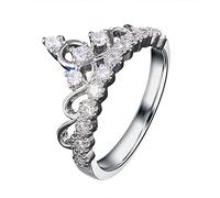 Anillo geométrico irregular de cobre con combinación creativa para el hogar, tamaño de 5 anillos, 9, Cobre/circonita, Sin piedras preciosas