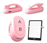 Anillo giratorio bidireccional para Kindle Paperwhite Oasis iPad | Pad Kindle Page Turner Remote Accesorios para cámara de grabación de vídeo y obturador selfie, con una funda rígida portátil