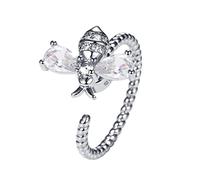 Anillo giratorio con diamantes de imitación para mi hija, anillo minimalista para la ansiedad, regalo para ella, regalo de vuelta a la escuela, talla única, Cobre