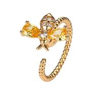 Anillo giratorio con diamantes de imitación para mi hija, anillo minimalista para la ansiedad, regalo para ella, regalo de vuelta a la escuela, talla única, Cobre