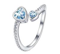 Anillo giratorio de 12 piedras natales para la ansiedad, descompresión, anillo de cumpleaños para ella, anillo de doce piedras natales, anillo de apertura ajustable, anillos de croissant para mujer,