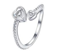 Anillo giratorio de 12 piedras natales para la ansiedad, descompresión, anillo de cumpleaños para ella, anillo de doce piedras natales, anillo de apertura ajustable, anillos de croissant para mujer,