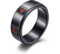Anillo giratorio de acero y titanio con forma de dado, dorado, plateado y negro, para hombres y mujeres.