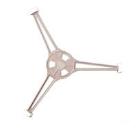 Anillo giratorio de microondas Ppc resistente al calor en marrón claro con diseño triangular estable para placas de vidrio de 24,5 cm con tres ruedas para una rotación suave y un calentamiento