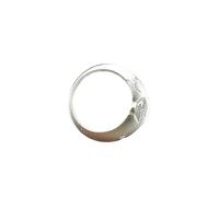 Anillo giratorio de plata de ley con diseño de estrella del universo para mujer, US code 6, Metal