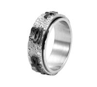 Anillo giratorio en cruz exquisito de acero de titanio para alivio de presión para hombres y mujeres, No. 9