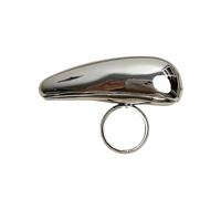Anillo grueso de gota de agua para mujer, anillos geométricos pulidos para nudillos, anillo apilable tamaño O, joyería minimalista de promesa de boda, accesorio personalizado único, Metal, Sin piedra